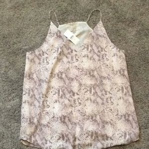 Loft snake print tank M NWT